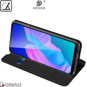 Dux Ducis dirbtinės odos atverčiamas dėklas - juodas (Huawei P40 LITE E)